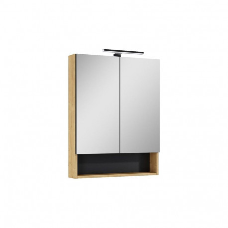 CAB MIRROR LAMELLO60 HAMILTON OAK LIGHT