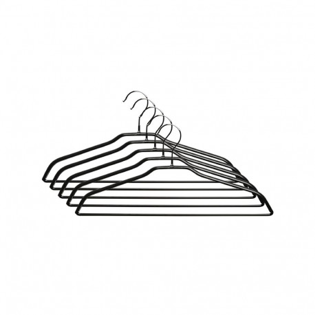 PVC DIPPED HANGER LSMD025 BLACK 5PCS