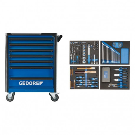 Werkzeugwagen workster highline (blau/schwarz, inkl. 147 Werkzeuge)