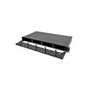 DeLOCK 19" LWL HD (High Density) patch panel 1 U (black, for HD cassettes or LWL adapter panels)
