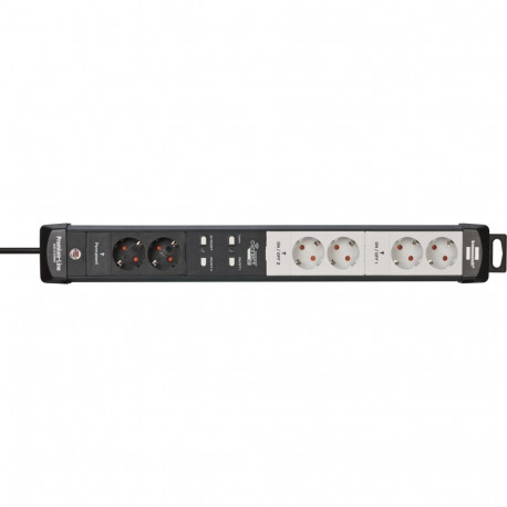 Connect Premium-Line WLAN Steckdosenleiste 6-fach (schwarz/hellgrau, 3 Meter, Zeitschaltuhr, Sprachs