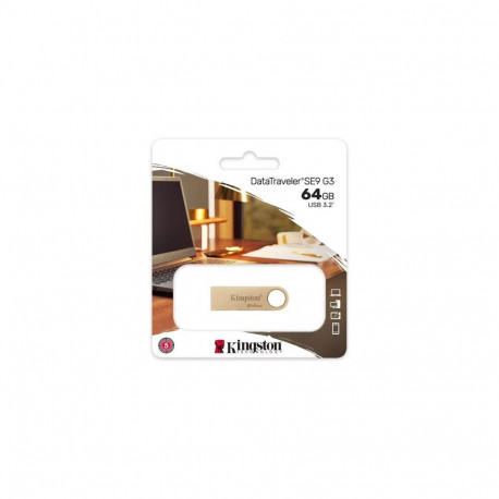 Kingston Pendrive 64GB DataTraveler SE9 USB 3.2 Gold EU (DTSE9G3/64GB)