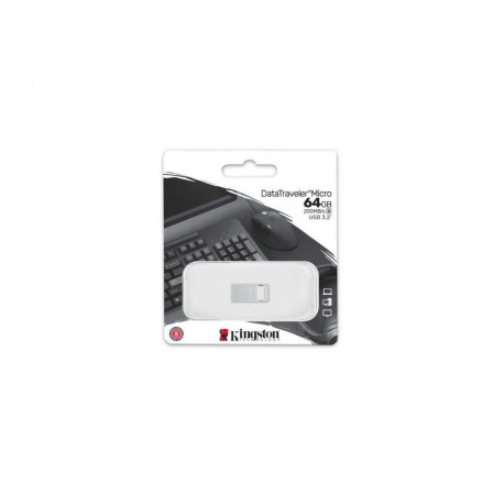 Kingston Pendrive 64GB DataTraveler Micro USB 3.2 Silver EU (DTMC3G2/64GB)