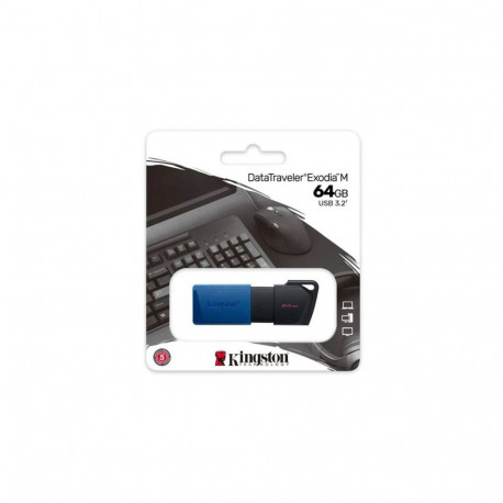 Kingston Pendrive 64GB DataTraveler Exodia M USB 3.2 Black/ Blue EU (DTXM/64GB)
