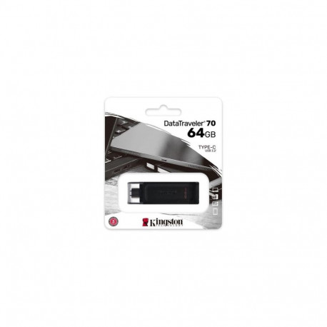Kingston Pendrive 64GB DataTraveler 70 Type-C 3.2 Black EU (DT70/64GB)