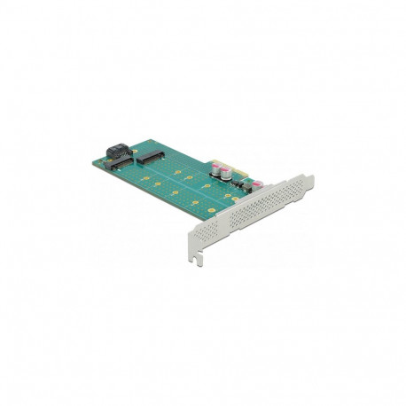 PCI Express x4 kaart 1 x M.2 Key B + 1 x NVMe M.2 Key M madala profiiliga