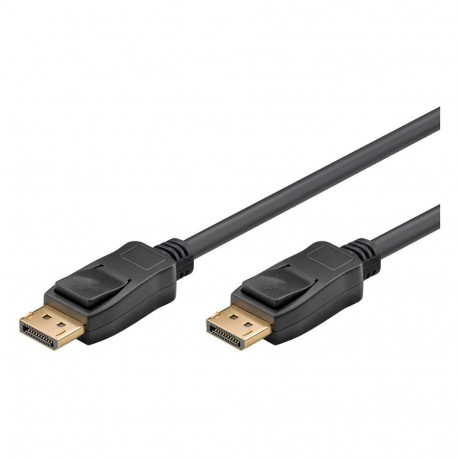 "Goobay 2m DisplayPort 1.4-Verbindungskabel [3D, 8K@60Hz (4320p), vergoldete Kontakte, mit Verriegel
