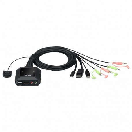 "ATEN CS52DP 2-Port USB-C DP Hybrid Kabel KVM"