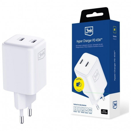 Charger GaN 45W QC4+ PPS 2C PD white