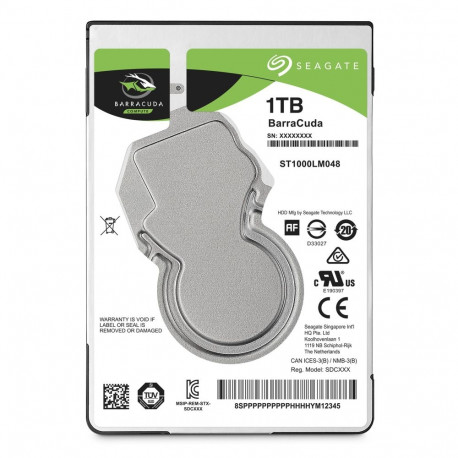 HDD|SEAGATE|Barracuda|1TB|SATA 3.0|128 MB|5400 rpm|2,5"|Thickness 7mm|ST1000LM048