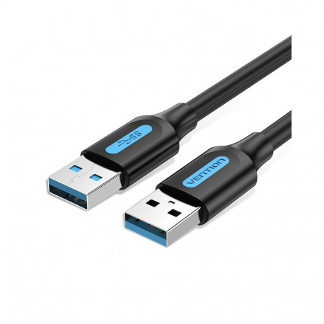 CABLE USB3.0 MALE TO MALE/2M BLACK CONBH VENTION