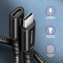 CABLE USB-C EXTENSION 0.5M/BLACK BUCM32-CF05AB AXAGON