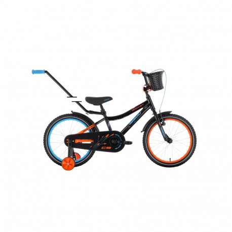 Laste jalgratas TABOU Rocket CS ALU, 18" must-oranž