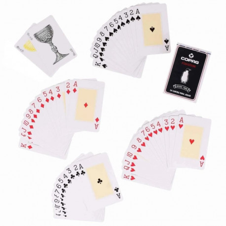 Playing Cards - Copag Pinguim Bridge Format 54 Cards 57.15 x 88.9 mm Black