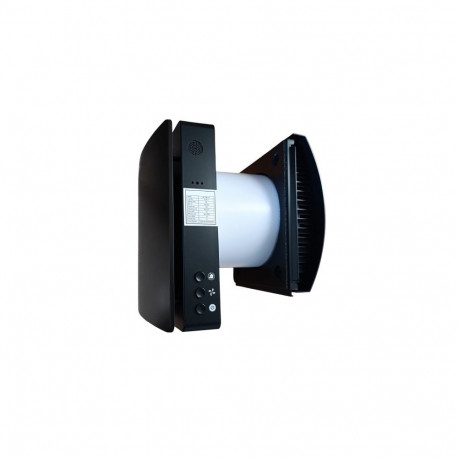 Ventilation System - HiSmart Recuperator Single-Room Up to 46m2 with Humidity Sensor, Wi-Fi, Black