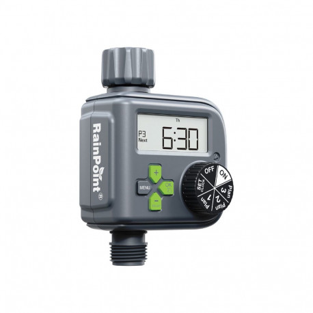 Irrigation Controller - RainPoint Rain Sensor Irrigation Controller, 3 Schedules, 0–90 Min Runtime, 