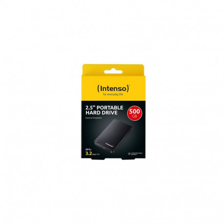Intenso Portable Hard Drive (2.5 inch), 500 GB, 5400 RPM, 8 MB Cache, USB 3.0, certified refurbished