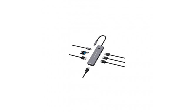 Verbatim CMH-08 USB Type-C 5000 Mbit/s Silver