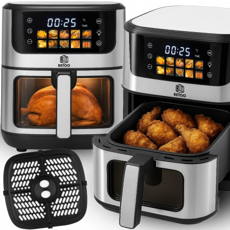 A-d frytkownica beztłuszczowa duża 5,5l piekarnik 1800 w air fryer 7 programów -or1102