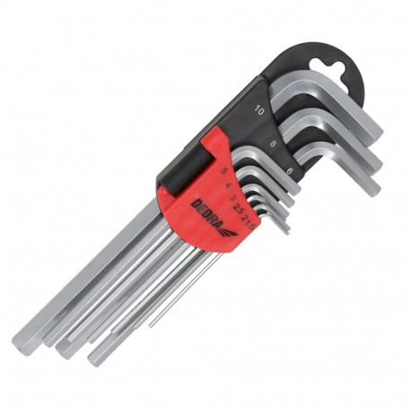 Klucze sześciokątne długie 1.5-10mm zestaw 9szt, crv