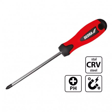 Wkrętak krzyżowy phillips ph0x75mm, crv