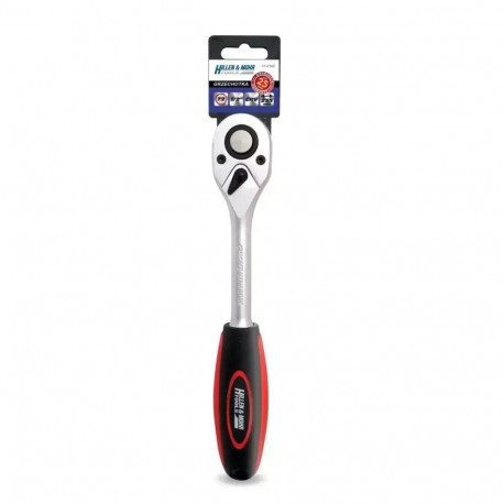 Grzechotka 1/2", 72t, crv 6140, prosta dwu-mater.uchwyt