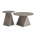 Diivanilaud AURA 2 tk ø50/80 cm, beež/taupe
