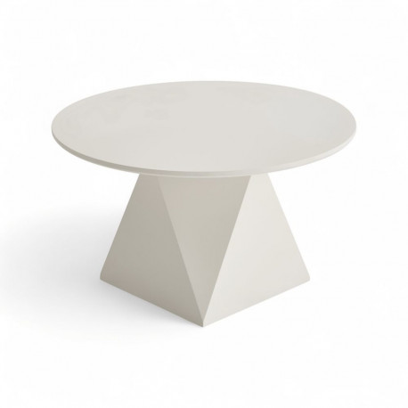 Diivanilaud AURA ø80 cm, kreem-valge