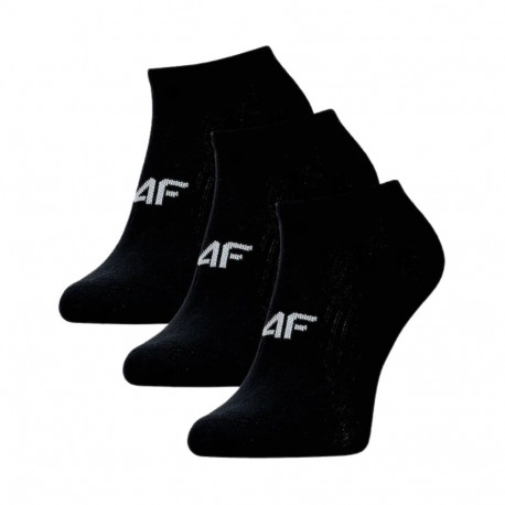 Skarpety damskie 4F F443 3pak głęboka czerń 4FWMM00USOCF443 20S 35-38