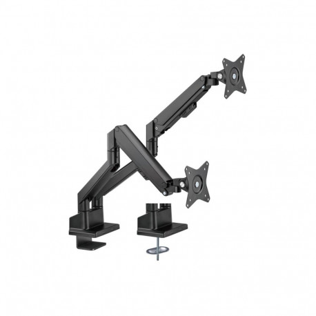 Doppel-Monitorhalterung mit Gasdruckfeder (schwarz, für 2 Monitore von 17" - 32" (43 - 81cm))