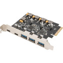 Digitus PCIe card 2x USB-C + 3x USB A