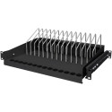 Digitus extendable shelf for tablets, notebooks (black, 1 height unit)
