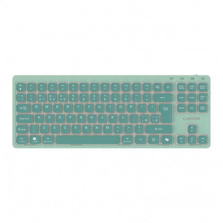 CANYON Keyboard OnType 10 Low Profile EN Wired Green