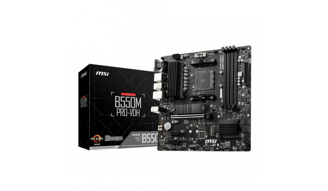MSI B550M PRO-VDH AMD B550 Socket AM4  micro ATX
