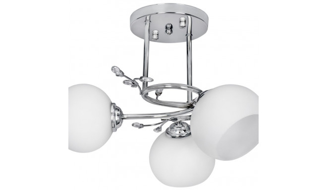 Activejet Classic ceiling chandelier pendant lamp IRMA nickel triple 3xE27 for living room