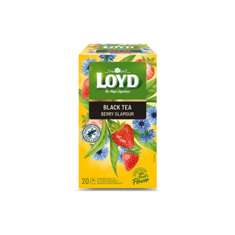 Must tee  LOYD, Berry Glamour 20x1,75 g,kahekambriline teekott  ümbrikus