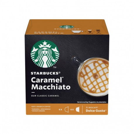 Kohvikapslid STARBUCKS NESCAFE  Dolce Gusto Caramel Macchia 6+6tk 12.78g