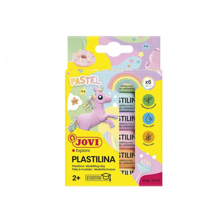 Plastiliini komplekt JOVI, 6tk, 15g, pastell