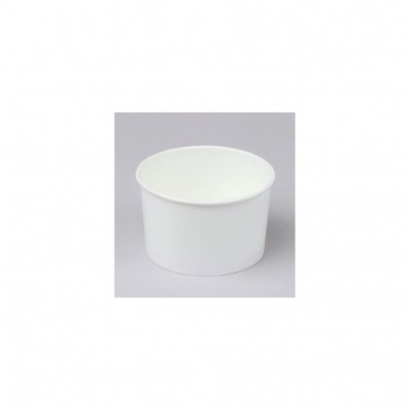 Supikauss kompostitav, 700ml, ø115mm, valge kartong/PLA, pakis 25tk