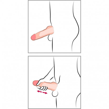 Masturbator i przedłużka 2 w 1 Nature Skin