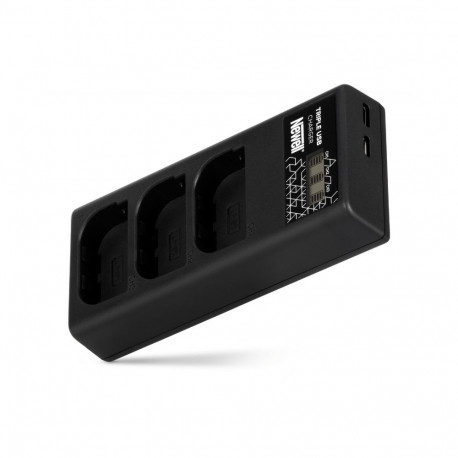 Newell CD-USB-C three-channel charger for Canon LP-E6 batteries