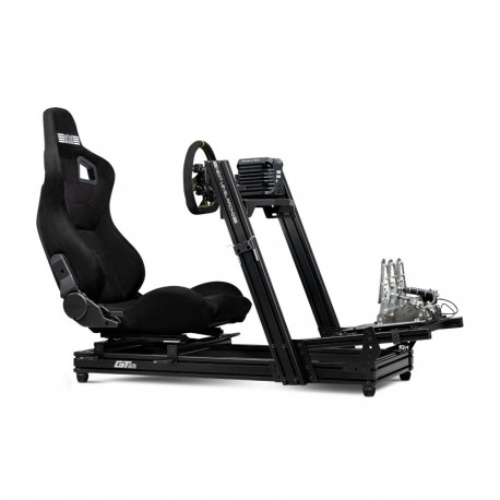 Next Level Racing simulaatorikabiin GTElite Lite alumiiniumist rooliplaadi väljaanne, must