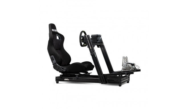 Next Level Racing simulaatorikabiin GTElite Lite alumiiniumist rooliplaadi väljaanne, must