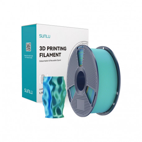 Sunlu PLA+ Silk Dual Color Filament (blue-green)