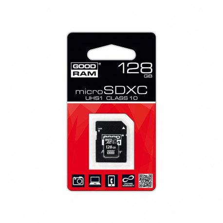 Goodram memory card microSDHC 128GB UHS-1 Class 10 + adapter