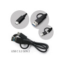 M.2 NVMe SSD docking station PCIe USB C DUAL