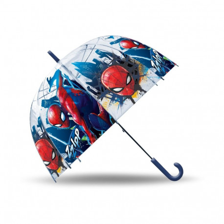 Umbrella manual transparent Spiderman