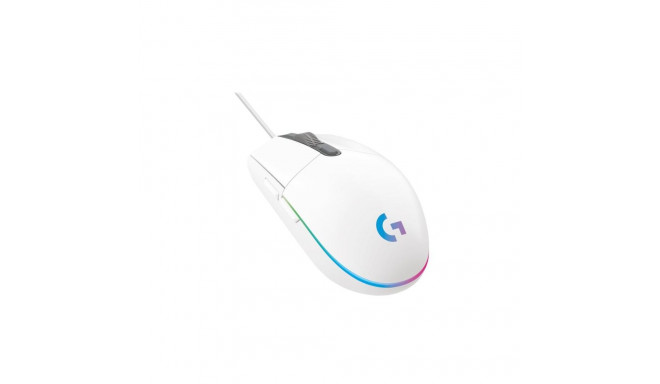 Input Device - Logitech G203 Lightsync Wired Gaming Mouse, 8000 DPI, 6 Programmable Buttons, White
