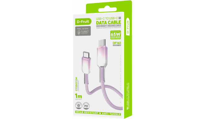 D-Fruit cable USB-C - USB-C DF162 1m, violet