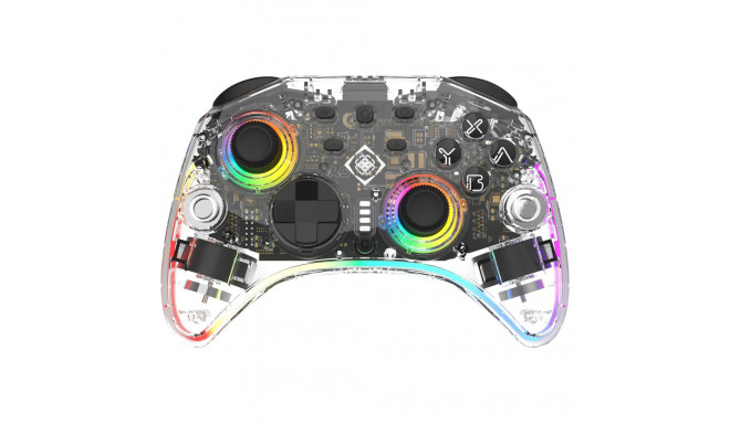 "Deltaco Controller 2 C Taste RGB Wireless transparent Switch"